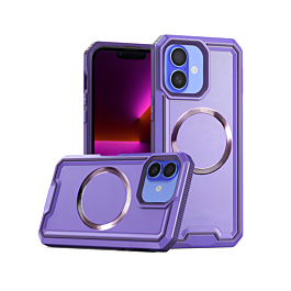 Non - Slip Translucent Matte Wireless Charging Case - PURPLE for iPhone 16 (Only Ground Shipping)