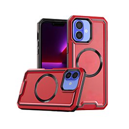 Non - Slip Translucent Matte Wireless Charging Case - RED for iPhone 16 (Only Ground Shipping)