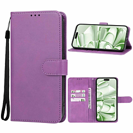 Leather Wallet Case with Card Slot - PURLE for iPhone 16 (Only Ground Shipping)