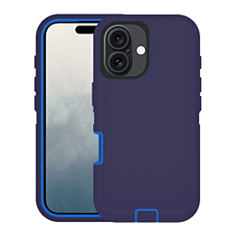 Heavy Duty Case for iPhone 16 (NAVY BLUE) (Only Ground Shipping)