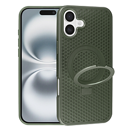 Heat Dissipation Case with Kickstand - GREEN for iPhone 16 (Only Ground Shipping)