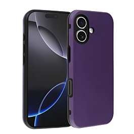 Full Cover New Design Silicone Case - PURPLE for iPhone 16 (Only Ground Shipping)