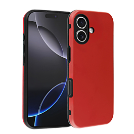 Full Cover New Design Silicone Case - RED for iPhone 16 (Only Ground Shipping)