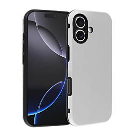 Full Cover New Design Silicone Case - WHITE for iPhone 16 (Only Ground Shipping)