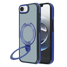Matte Transparent Case with Wireless Charging Kickstand - (BLUE) for iPhone 16e / 17e (Only Ground Shipping)