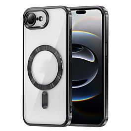 Shiny Wireless Charging Clear Case - (BLACK) for iPhone 16e / 17e (Only Ground Shipping)
