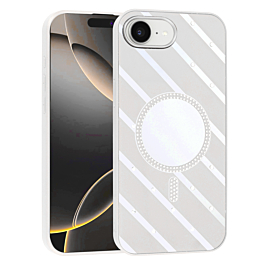 Magnetic Mirror Phone Case with Wireless Charging - WHITE for iPhone 16E (Only Ground Shipping)