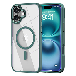 Shiny Magnetic Clear Cases - GREEN for iPhone 16 Plus (Only Ground Shipping)