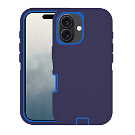 Heavy Duty Case for iPhone 16 Plus (NAVY BLUE) (Only Ground Shipping)