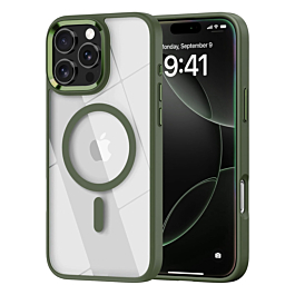 Shiny Magnetic Clear Cases - GREEN for iPhone 16 Pro (Only Ground Shipping)