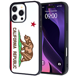 Printing Aluminum Plate Case - CALIFORNIA REPUBLIC for iPhone 16 Pro (Only Ground Shipping)