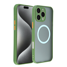 Wireless Charging Protector Matte Case - GREEN for iPhone 16 Pro (Only Ground Shipping)