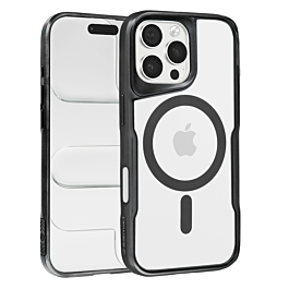 Glossy & Transparent Magnetic Case - BLACK for iPhone 16 Pro (Only Ground Shipping)