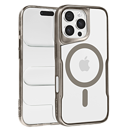 Glossy & Transparent Magnetic Case - TITANIUM for iPhone 16 Pro (Only Ground Shipping)