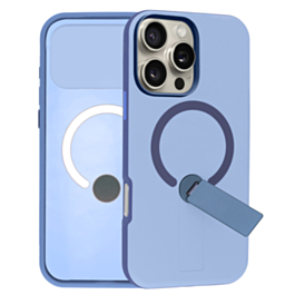 Shockproof Rugger Magnetic Case with Kickstand (BLUE) for iPhone 16 Pro Max (Only Ground Shipping)
