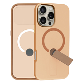 Shockproof Rugger Magnetic Case with Kickstand (BROWN) for iPhone 16 Pro Max (Only Ground Shipping)