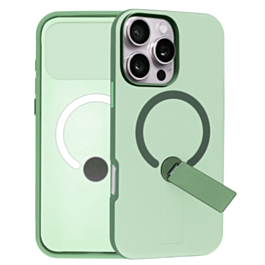 Shockproof Rugger Magnetic Case with Kickstand (GREEN) for iPhone 16 Pro Max (Only Ground Shipping)