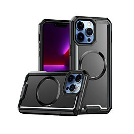 Non - Slip Translucent Matte Wireless Charging Case - BLACK for iPhone 16 Pro Max (Only Ground Shipping)