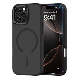 New Magnetic Wireless Charging Case with IC Chip (BLACK) for iPhone 16 Pro Max (Only Ground Shipping)
