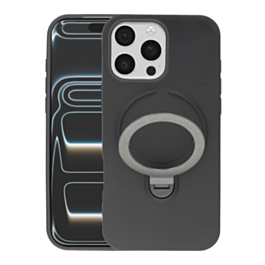 Pastel Shield Carbon Fiber Magnetic Kickstand Case (BLACK) for iPhone 16 Pro Max (Only Ground Shipping)