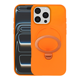 Pastel Shield Carbon Fiber Magnetic Kickstand Case (ORANGE) for iPhone 16 Pro Max (Only Ground Shipping)