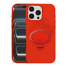 Pastel Shield Carbon Fiber Magnetic Kickstand Case (RED) for iPhone 16 Pro Max (Only Ground Shipping)