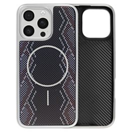 Woven Color Pattern Case (BLACK & GRAY) for iPhone 16 Pro Max (Only Ground Shipping)