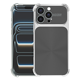 CD-Pattern Electroplated Four Corner Shockproof Case - BLACK for iPhone 16 Pro Max (Only Ground Shipping)