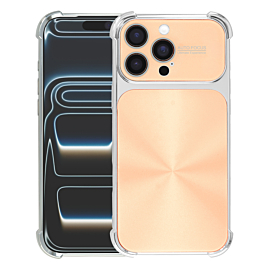 CD-Pattern Electroplated Four Corner Shockproof Case - GOLD for iPhone 16 Pro Max (Only Ground Shipping)