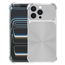 CD-Pattern Electroplated Four Corner Shockproof Case - GRAY for iPhone 16 Pro Max (Only Ground Shipping)