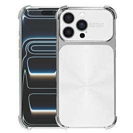 CD-Pattern Electroplated Four Corner Shockproof Case - WHITE for iPhone 16 Pro Max (Only Ground Shipping)