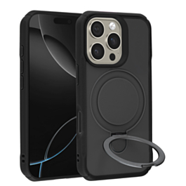 Shockproof Case with Magnetic Kickstand for iPhone 16 Pro Max (BLACK) (Only Ground Shipping)