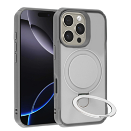 Shockproof Case with Magnetic Kickstand for iPhone 16 Pro Max (GRAY) (Only Ground Shipping)