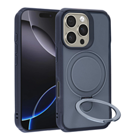 Shockproof Case with Magnetic Kickstand for iPhone 16 Pro Max (NAVY BLUE) (Only Ground Shipping)