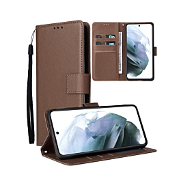 iPhone 16 Plus Leather Wallet Case with Card Slot - BROWN (Only Ground Shipping)