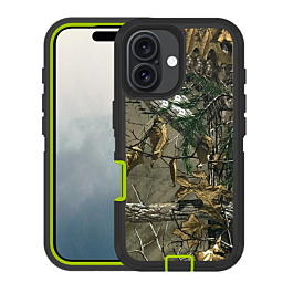 Heavy Duty Case for iPhone 16 Plus (CAMO GREEN) (Only Ground Shipping)