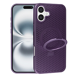 Heat Dissipation Case with Kickstand - PURPLE for iPhone 16 Plus (Only Ground Shipping)