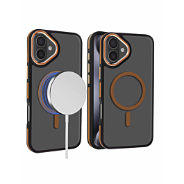 Slim Non-Slip Translucent Matte Wireless Charging Case (ORANGE) for iPhone 16 Plus (Only Ground Shipping)