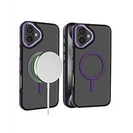 Slim Non-Slip Translucent Matte Wireless Charging Case (PURPLE) for iPhone 16 Plus (Only Ground Shipping)