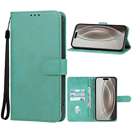 Leather Wallet Case with Card Slot - TEAL for iPhone 16 Pro (Only Ground Shipping)