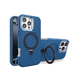Support Heavy Duty Case with Wireless Charging Kickstand - ROYAL BLUE for iPhone 16 Pro (Only Ground Shipping)