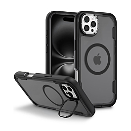 Shockproof Magsafe Case with Camera Stand - GRAY for iPhone 16 Pro Max (Only Ground Shipping)