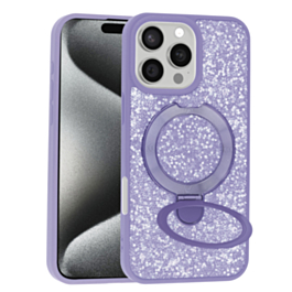 Sparkle Luxury Slim Case with Magnetic Kickstand for iPhone 16 Pro Max (LILAC) (Only Ground Shipping)