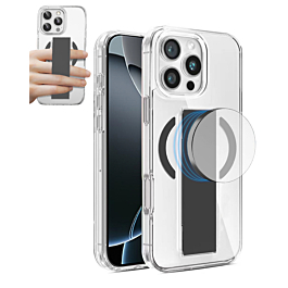 Hard Clear Case with MagGrip for iPhone 16 Pro Max (BLACK) (Only Ground Shipping)