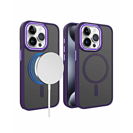 Slim Non-Slip Translucent Matte Wireless Charging Case (PURPLE) for iPhone 16 Pro (Only Ground Shipping)