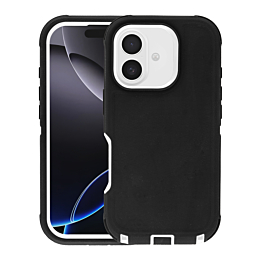 Heavy Duty Case for iPhone 17 (BLACK & WHITE) (Only Ground Shipping)