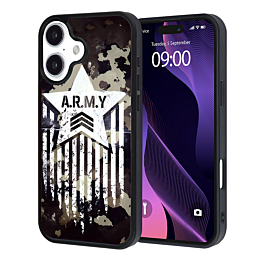Printing Aluminum Plate Case - A.R.M.Y. for iPhone 17 (Only Ground Shipping)