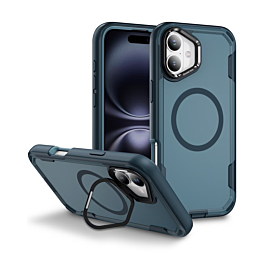 Shockproof Magsafe Case with Camera Stand - SAPPHIRE BLUE for iPhone 17 (Only Ground Shipping)