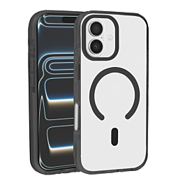 Color Frame Crystal Clear Case with Magsafe - BLACK for iPhone 17 (Only Ground Shipping)