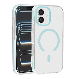 Color Frame Crystal Clear Case with Magsafe - LIGHT BLUE for iPhone 17 (Only Ground Shipping)